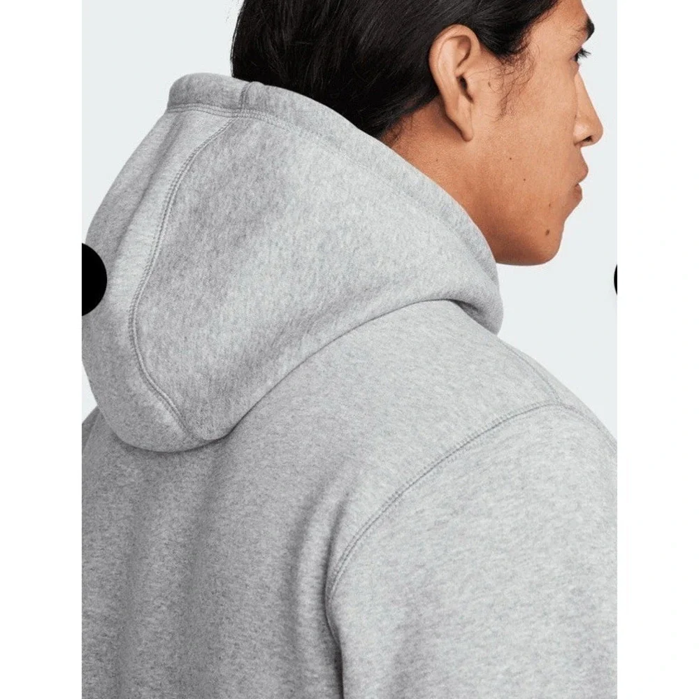 Nike‎ Club Fleece Pullover Hoodie Sweatshirt FN3104-063 Gray Mens Size-Med NWT